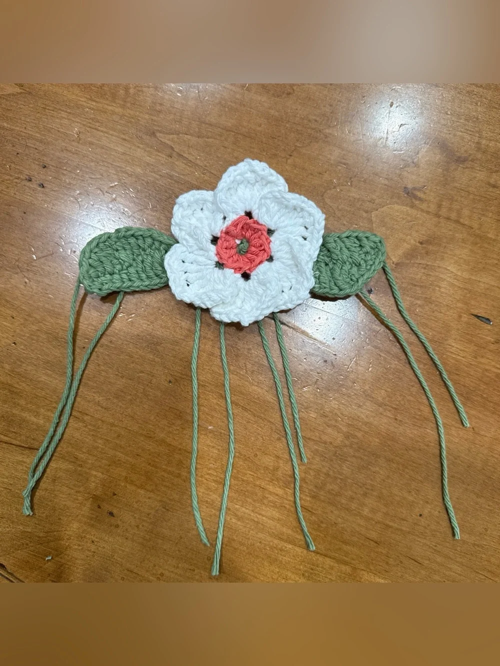 Brand New Hand Crochet Big Flower/leaves Embellishment For Collar L- XL Dogs